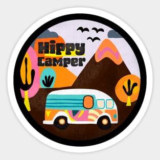 Hippy Camper Sticker